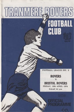Tranmere Rovers v Bristol Rovers Match Programme 1974-04-12
